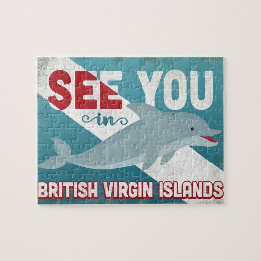 Britse Maagdeneilanden Dolphin -  BVI Legpuzzel (Horizontaal)