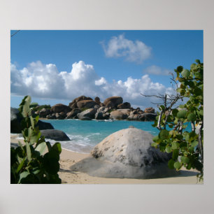 Britse Maagdeneilanden, Gorda, The Baths Beach Poster