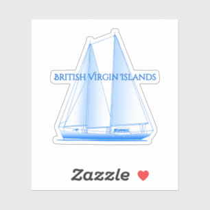 Britse Maagdeneilanden Kustland Nautical Sailing S Sticker
