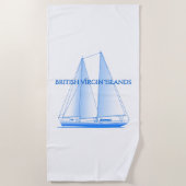 Britse Maagdeneilanden Kustland Nautical Sailing S Strandlaken (Voorkant)
