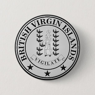 Britse Maagdeneilanden Ronde Embleem Button 5,7 Cm