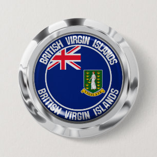 Britse Maagdeneilanden Ronde Embleem Button 7,6 Cm