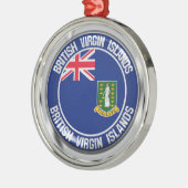 Britse Maagdeneilanden Ronde Embleem Metalen Ornament (Links)