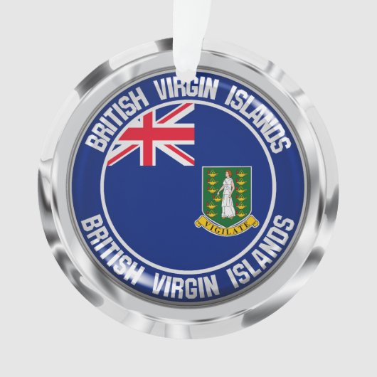 Britse Maagdeneilanden Ronde Embleem Ornament (voorkant)