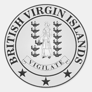 Britse Maagdeneilanden Ronde Embleem Sticker