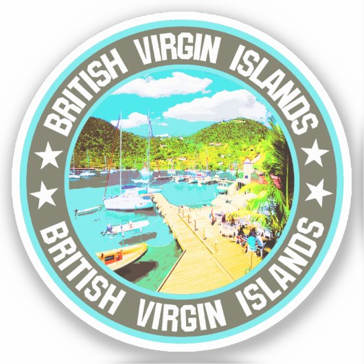 Britse Maagdeneilanden Sticker (Voorkant)