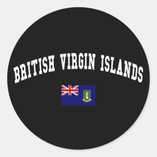 Britse Maagdeneilanden Stijl Ronde Sticker