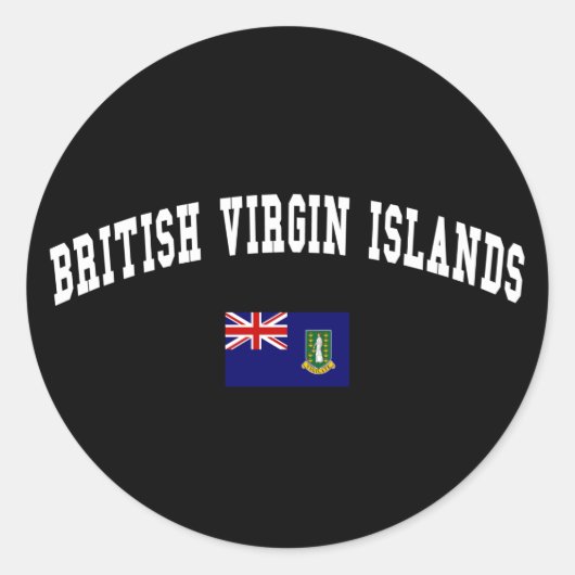 Britse Maagdeneilanden Stijl Ronde Sticker (Voorkant)