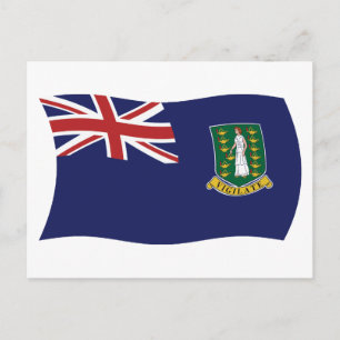 Britse Maagdeneilanden Vlag Ansichtkaart Briefkaart