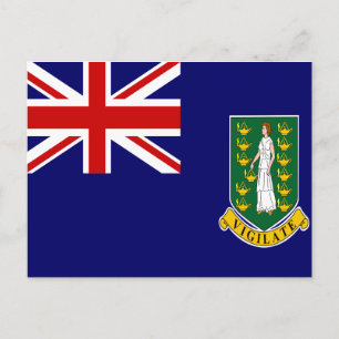 Britse Maagdeneilanden vlag Briefkaart