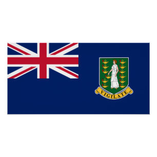 Britse Maagdeneilanden Vlag Perfect Poster
