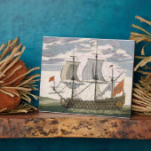 Britse marine: een eersteklas schip dat de Witte E Fotoplaat (Zijkant)