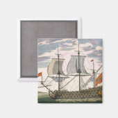 Britse marine: een eersteklas schip dat de Witte E Magneet (Voorkant / Achterkant)