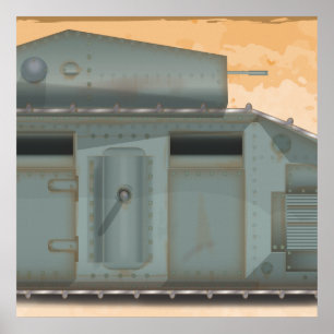 Britse Mark 1 Tank Poster