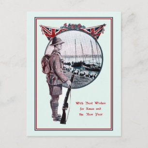 Britse militaire geschiedenis Kerstmis Feestdagenkaart