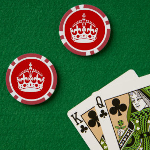 Britse monarch witte kroon poker chips