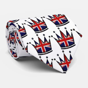 Britse monarchie - Union Jack Crown Stropdas