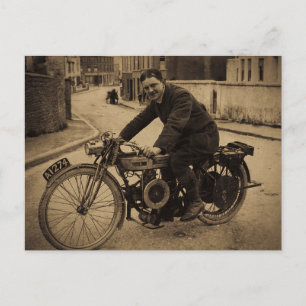 Britse motorfiets begin jaren 1900 Briefkaart