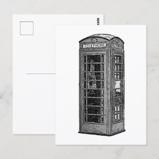 Britse Phone Booth Illustration UK Travel Briefkaart