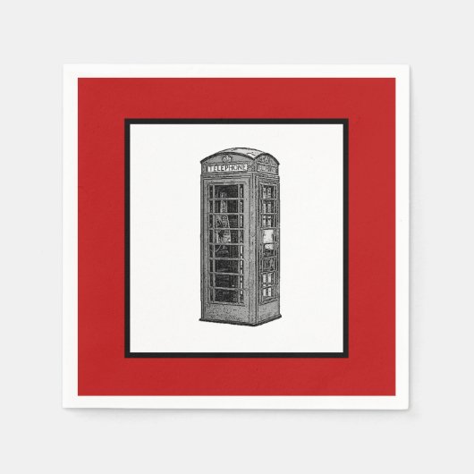  Britse Phone Booth Illustration UK Travel Servet (Voorkant)