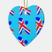 Britse poedel keramisch ornament (Links)