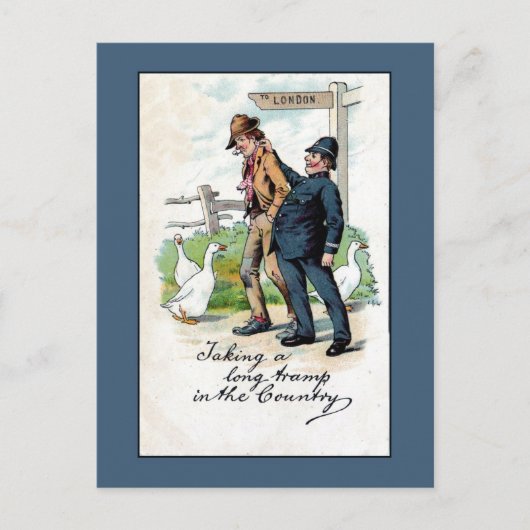 Britse  politie-humor briefkaart (Voorkant)