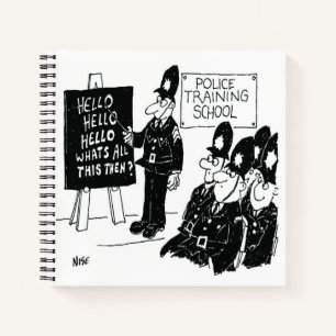 Britse Politieacademie Funny Cartoon Notitieboek