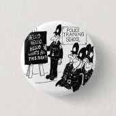 Britse Politieacademie Funny Cartoon Ronde Button 3,2 Cm (Voorkant)