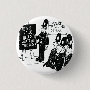 Britse Politieacademie Funny Cartoon Ronde Button 3,2 Cm