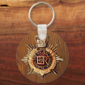  Britse politieagent pet badge E & R Sleutelhanger (Voorkant)