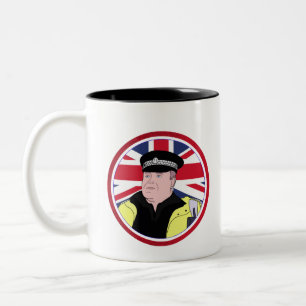 Britse politieagent tweekleurige koffiemok