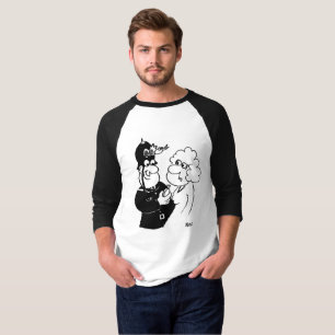 Britse politieagent wordt gevraagd naar de tijd t-shirt
