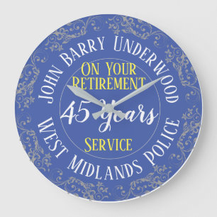 Britse politietoekenning met jaren in dienst grote klok