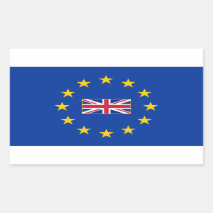 britse rechthoekige Sticker
