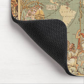 Britse Rijk  Victoriaans Wereldkaart Muismat (Hoek)