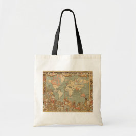 Britse Rijk Victoriaans Wereldkaart Tote Bag