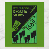 Britse rivier Thames Regatta Wijn Etiket (Enkel label)