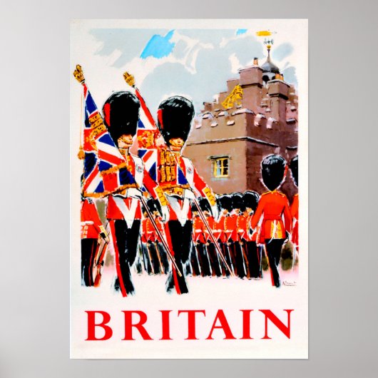 Britse Royal Guards vintage-Poster Poster (Voorkant)
