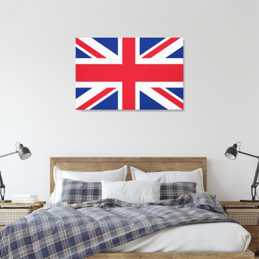 Britse Royal Union Jack Flag Canvas Afdruk (Insitu (Slaapkamer))