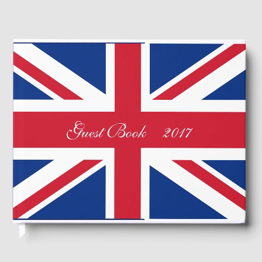 Britse Royal Union Jack Flag Gastenboek (Voorkant)