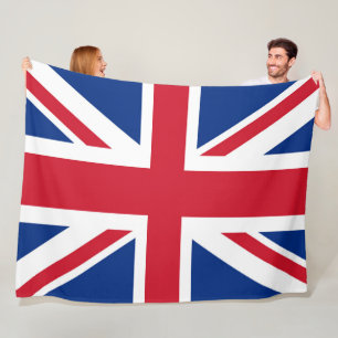 Britse Royal Union Jack Flag large Fleece Deken