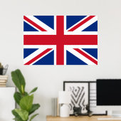 Britse Royal Union Jack Flag Poster (Thuiskantoor)