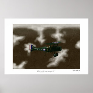 Britse SE5A-gevechtsvliegtuig Eerste Wereldoorlog Poster