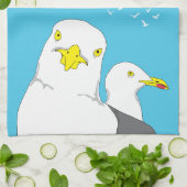 Britse Seaside Devon en Cornwall Souvenir Theedoek (Gevouwen)