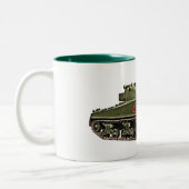 Britse Sherman VC Firefly tank Tweekleurige Koffiemok (Links)