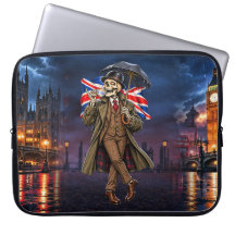 Britse Skelet Londen Regen Thee Union Jack Grote B