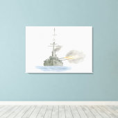 Britse slagcruiser canvas afdruk (Insitu (Houten vloer))