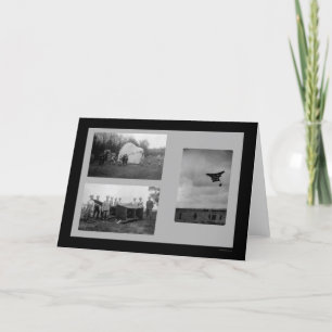 Britse soldaten met oorlogskite en parachute 1914 kaart