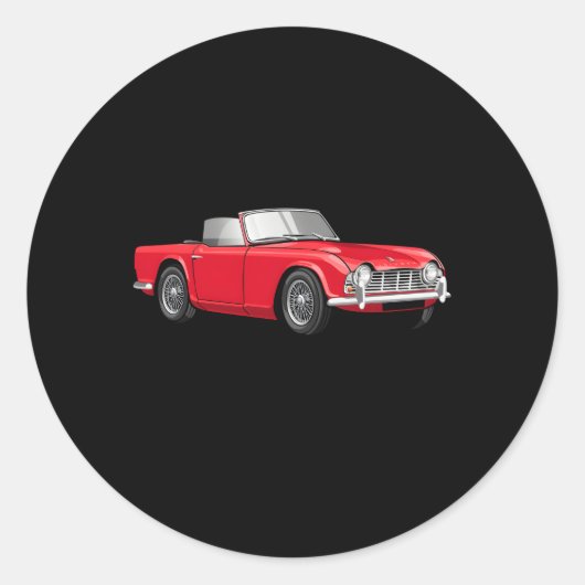 Britse sportwagen Triumph TR4 Ronde Sticker (Voorkant)