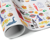 Britse symbolen cadeaupapier (Rol Hoek)